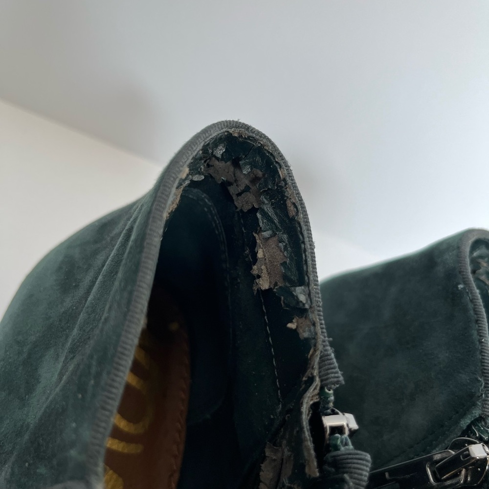 Sam Edelman Deep Emerald suede boots- size 10 - Picture 3 of 5